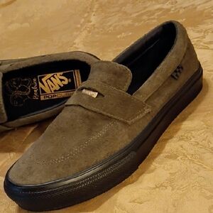 VANS Beatrice Domond  Suede Slip-On - Olive DURACAP Sole Men's 8.0 Women's 9.5